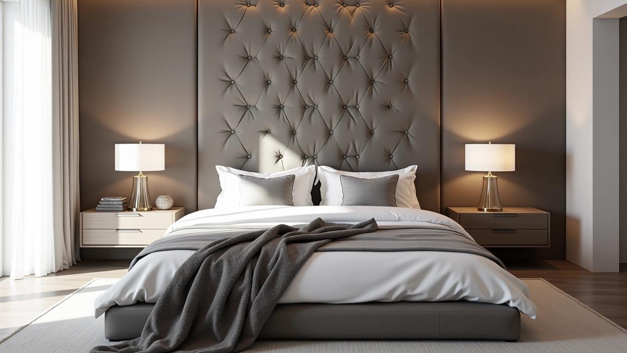 Wezgłowia z paneli tapicerowanych