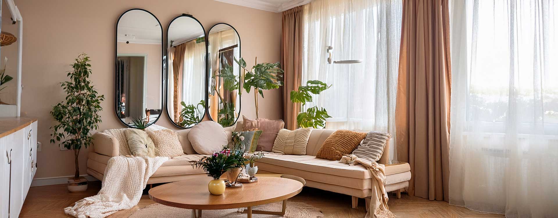 lustra w nowoczesnym salonie
