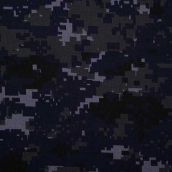 Tkanina Moro pixel granatowo szara