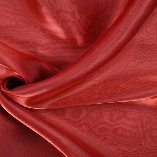 Tkanina Organza dwutonowa zgaszony czerwony