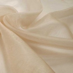 Tkanina Organza jednotonowa beż zimny 150 cm