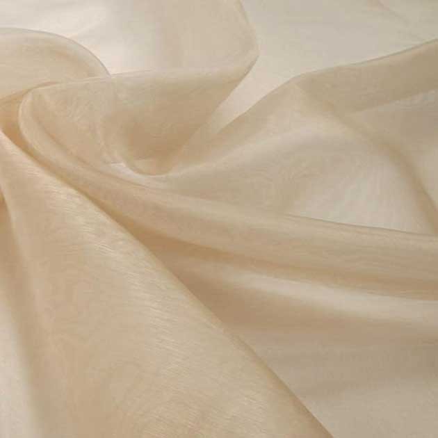 Tkanina Organza jednotonowa beż zimny 150 cm