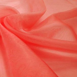Tkanina Organza jednotonowa koral 150 cm