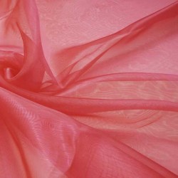 Tkanina Organza jednotonowa malina 150 cm