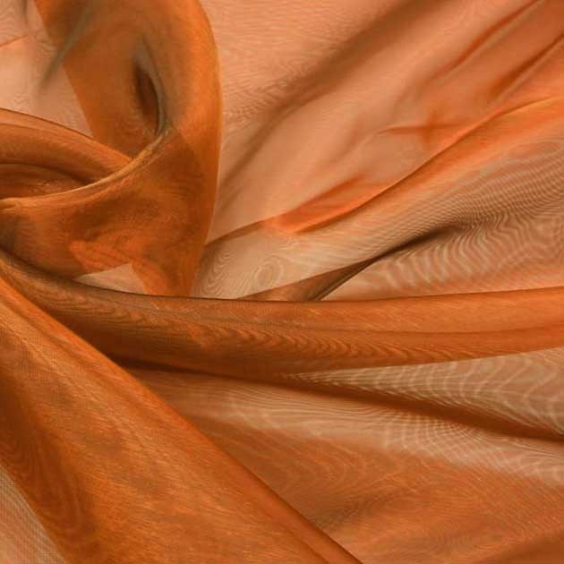 Tkanina Organza jednotonowa miedziany 150 cm