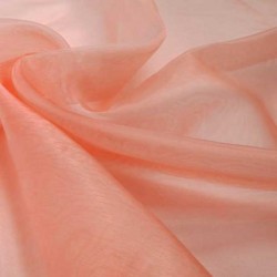 Tkanina Organza jednotonowa róż brzoskwiniowy 150 cm