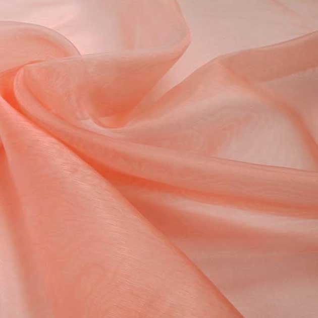 Tkanina Organza jednotonowa róż brzoskwiniowy 150 cm