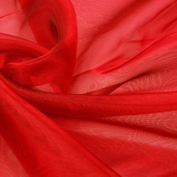 Tkanina Organza jednotonowa czerwona 280 cm