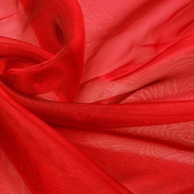 Tkanina Organza jednotonowa czerwona 280 cm
