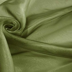 Tkanina Organza jednotonowa oliwka 280 cm