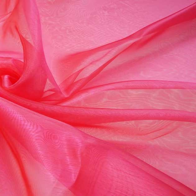 Tkanina Organza jednotonowa róż 280 cm