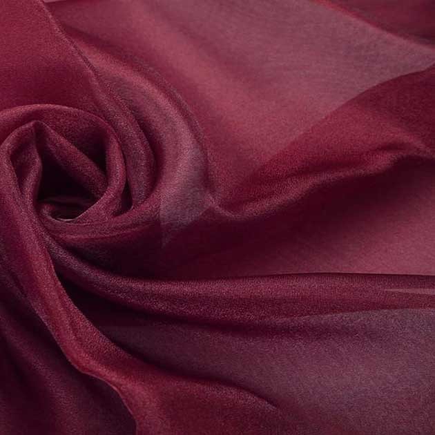 Tkanina Organza kryształek burgund 150 cm