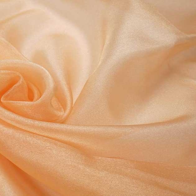 Tkanina Organza kryształek morela 150 cm