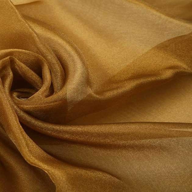 Tkanina Organza kryształek złoto stare 150 cm