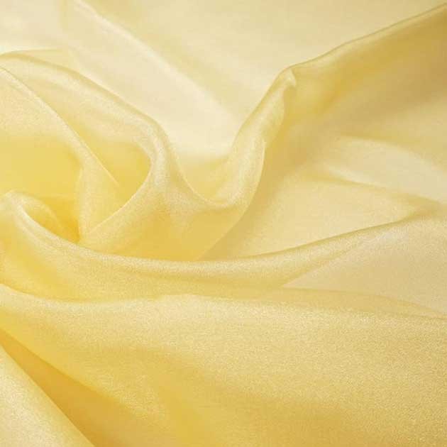 Tkanina Organza kryształek złoto jasny 150 cm
