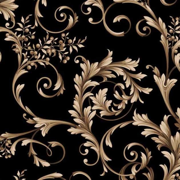 Satyna Armani coś jak jedwab finezja na czarnym tle