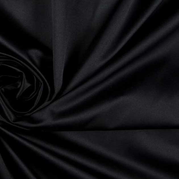 Satyna bawełniana czarna
