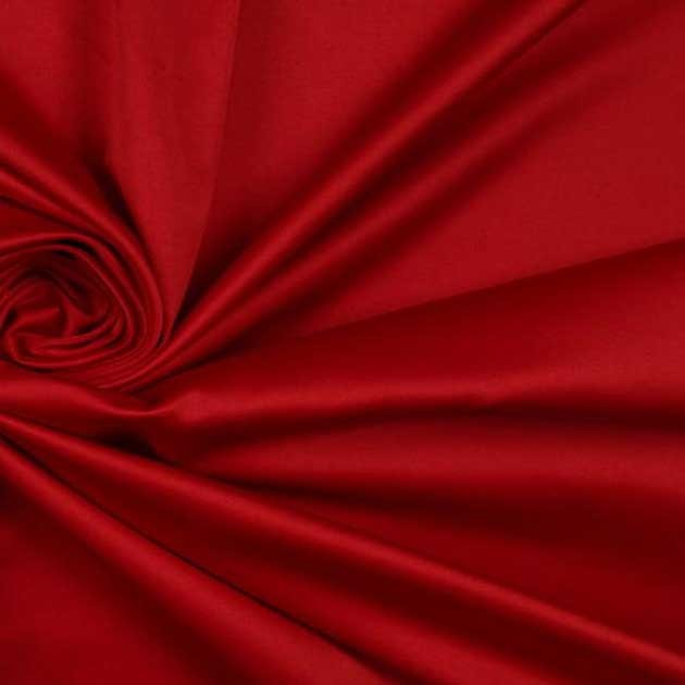 Satyna bawełniana czerwony jasny