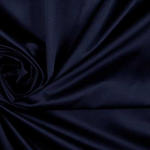 Satyna bawełniana granatowy ciemny