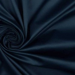 Satyna bawełniana granatowa modra