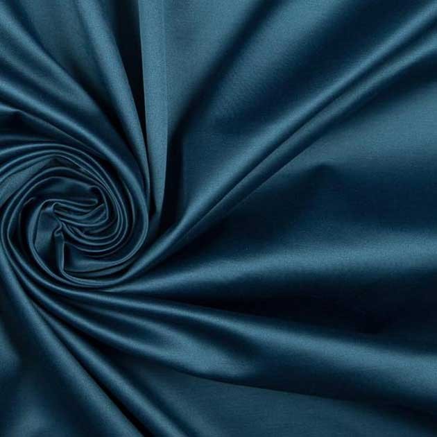 Satyna bawełniana modra