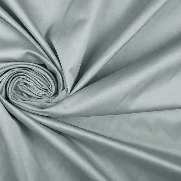 Satyna bawełniana szary błękit