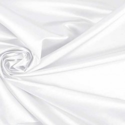 Satyna gruba z lycrą biała