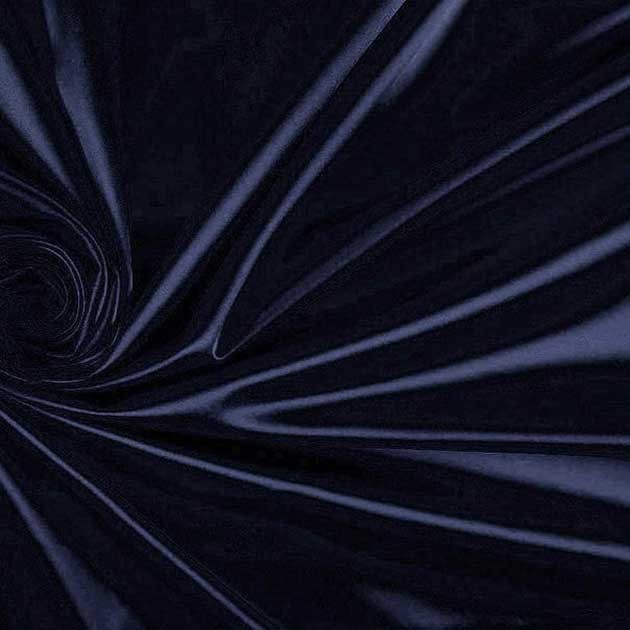 Satyna gruba z lycrą granatowa