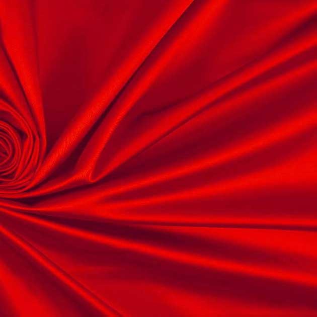 Satyna gruba z lycrą czerwona