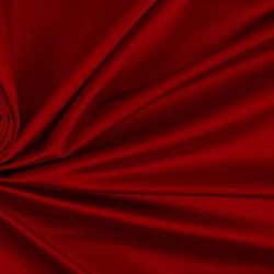 Satyna gruba z lycrą czerwona ciemna