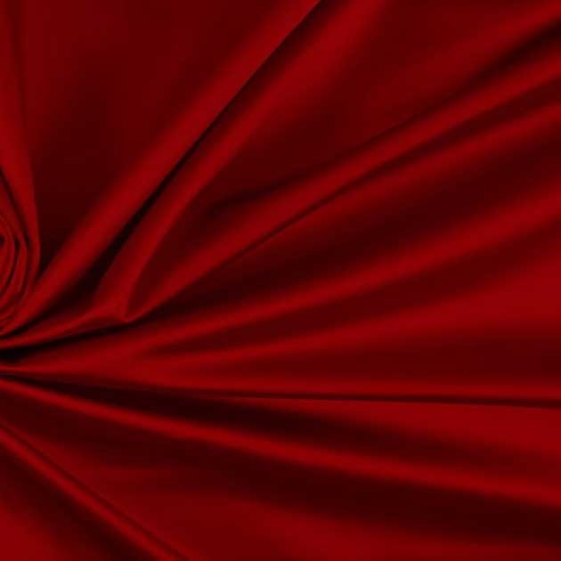 Satyna gruba z lycrą czerwona ciemna