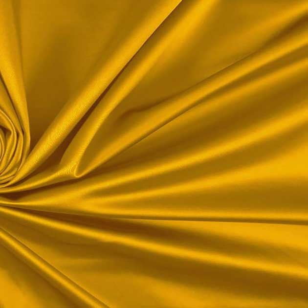 Satyna gruba z lycrą musztarda