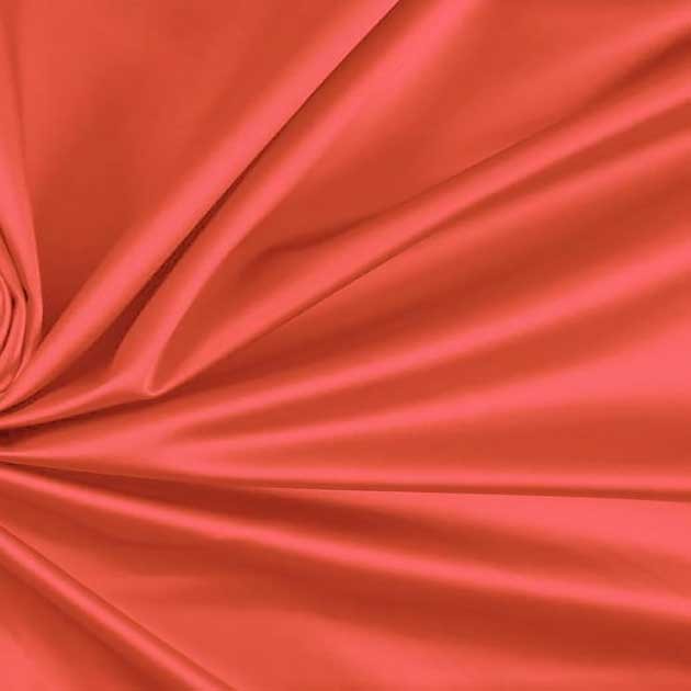 Satyna gruba z lycrą róż koralowy