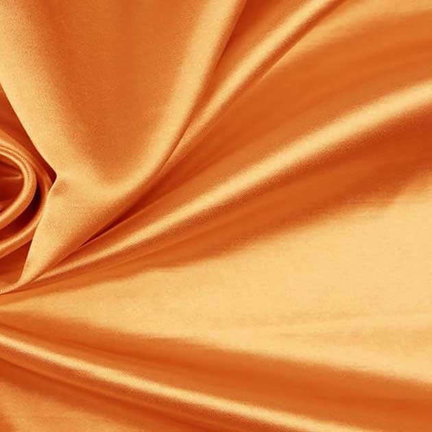 Satyna gruba z lycrą pomarańczowy