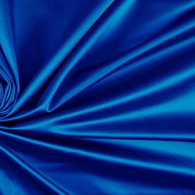 Satyna gruba z lycrą szafir