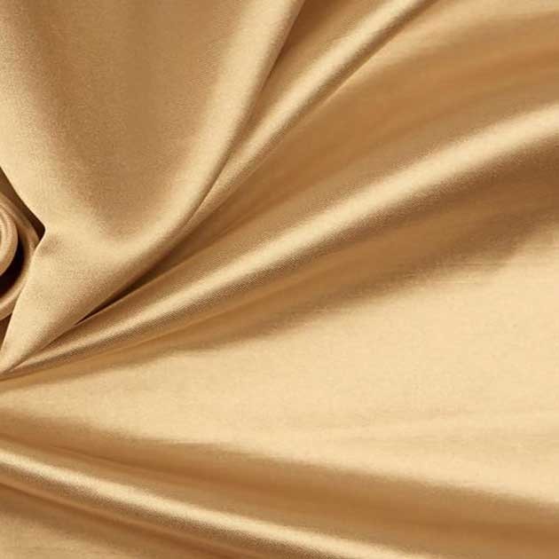 Satyna gruba z lycrą złota