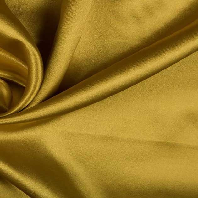 Satyna gruba z lycrą złota ciemna