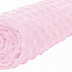 Polar minky w kropki delikatny różowy