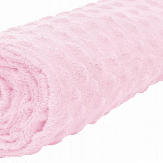 Polar minky w kropki delikatny różowy