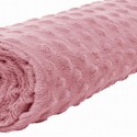 Polar minky w kropki róż pudrowy