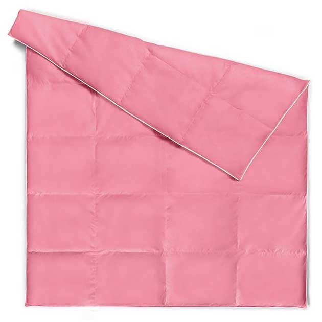 Kołdra puchowa 220x200, 100% puch Premium Ludwika, róż, całoroczna