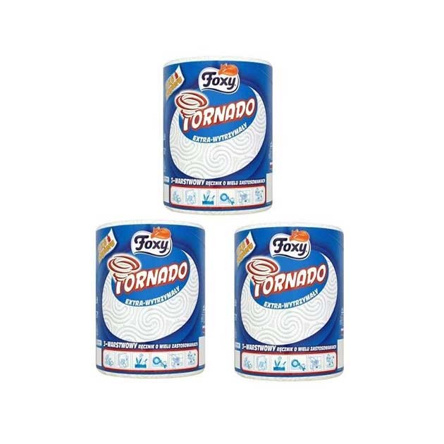 Foxy tornado ręcznik papierowy 3-warstwowy zestaw 3 rolki