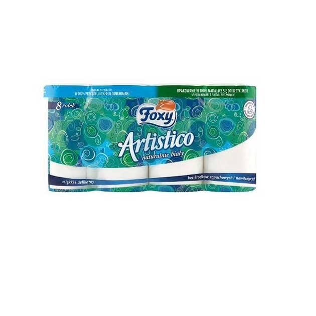 Papier toaletowy Foxy Artistico biały (8 rolek)