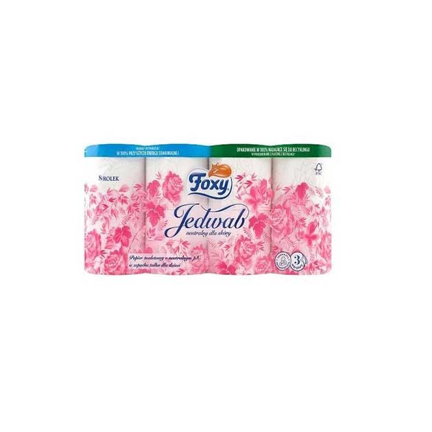 Papier toaletowy Foxy Jedwab (8 rolek) x7
