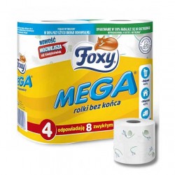 Papier toaletowy Foxy Mega rolki bez końca (4 rolki)