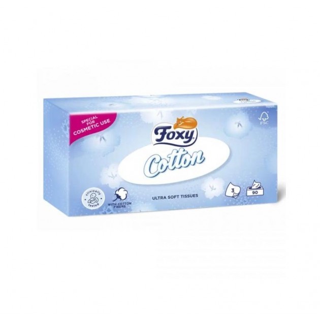 Foxy Cotton Ultra Chusteczki 3 Warstwy