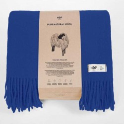 Koc wełniany Yeti 100% wełna kobalt NZ