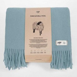 Koc wełniany Yeti 100% wełna błękit NZ
