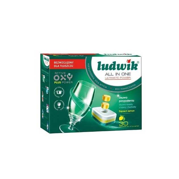 Tabletki do zmywarek Ludwik All in One 30 sztuk lemon
