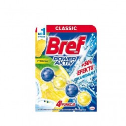 Zawieszka do muszli WC Bref WC Power Aktiv Lemon 50 g